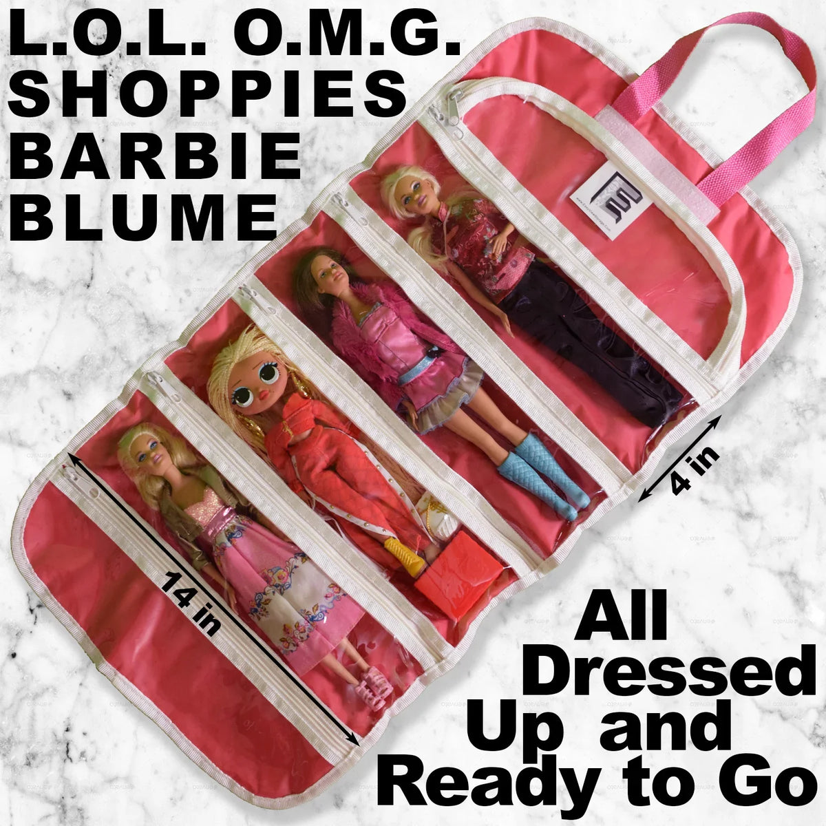 EASYVIEW Toy Storage Organizer Case Compatible LOL Doll Bundle (2-items)