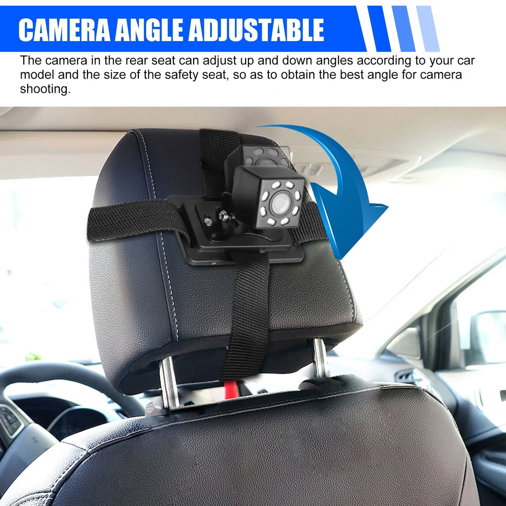 Car Back Seat Camera, EEEkit 12V Baby Car Mirror with 4.3-inch HD Display Night Vision, 120° Wide Crystal Clear View, Rear Facing Safety Car Seat Mirror Camera Observe the Baby's Every Move, Black