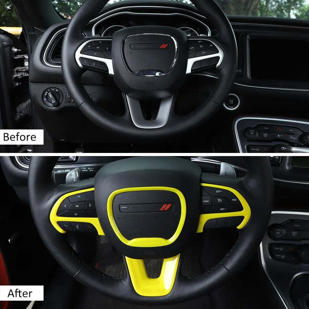 Teledu 17x Yellow Set Center Console Dash Panel Cover Trim Kit