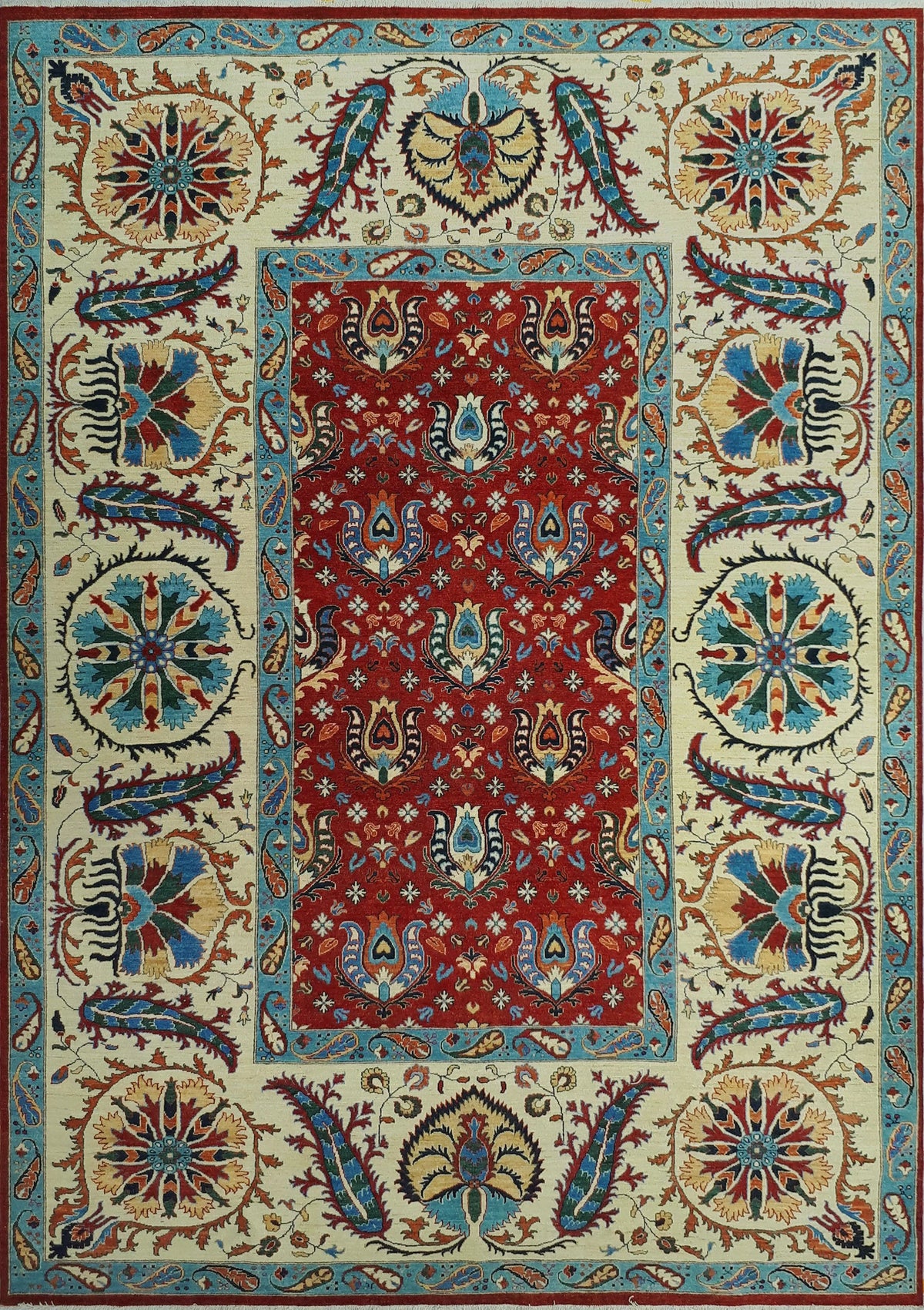Aria Matias Red/Ivory Rug, 9'9" x 13'9"