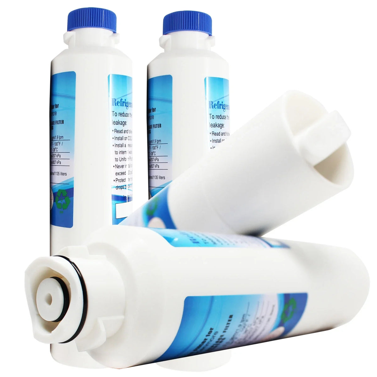 4-Pack Replacement RS265TDRS Refrigerator Liquid Filter - Compatible DA29-00020B, DA29-00020A, HAF-CIN Fridge Fluid Filter Cartridge