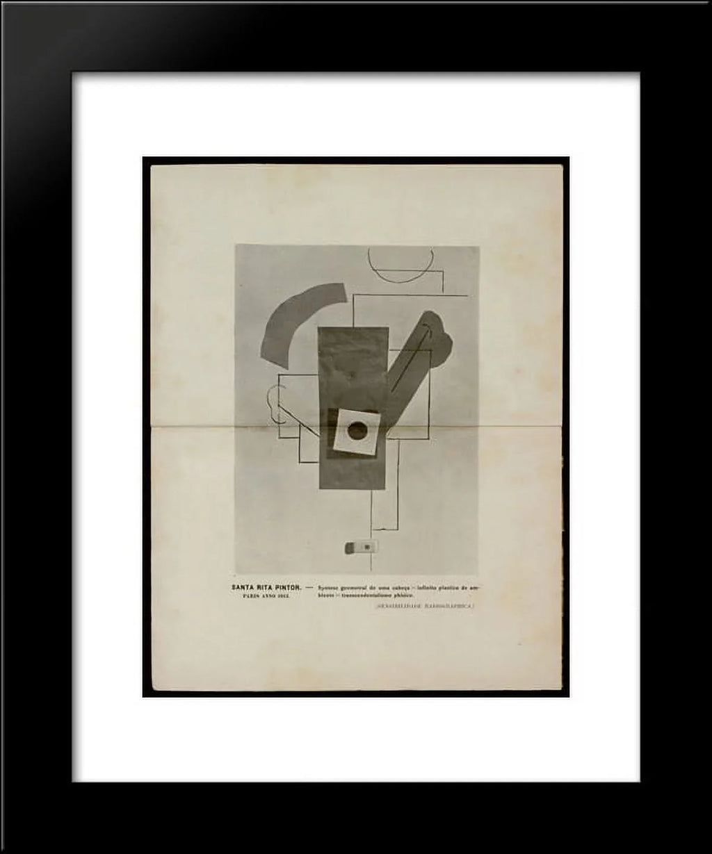 Syntese geometral de uma cabeça x infinito plástico de ambiente x transcendentalismo físico (SENSIBILIDADE RADIOGRAPHICA) 20x24 Framed Art Print by Guilherme de Santa-Rita