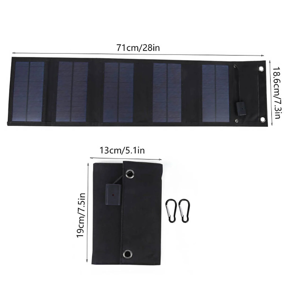 20W Liquid Foldable Solar Panel Solar Power Charger USB Output for Mountaineering