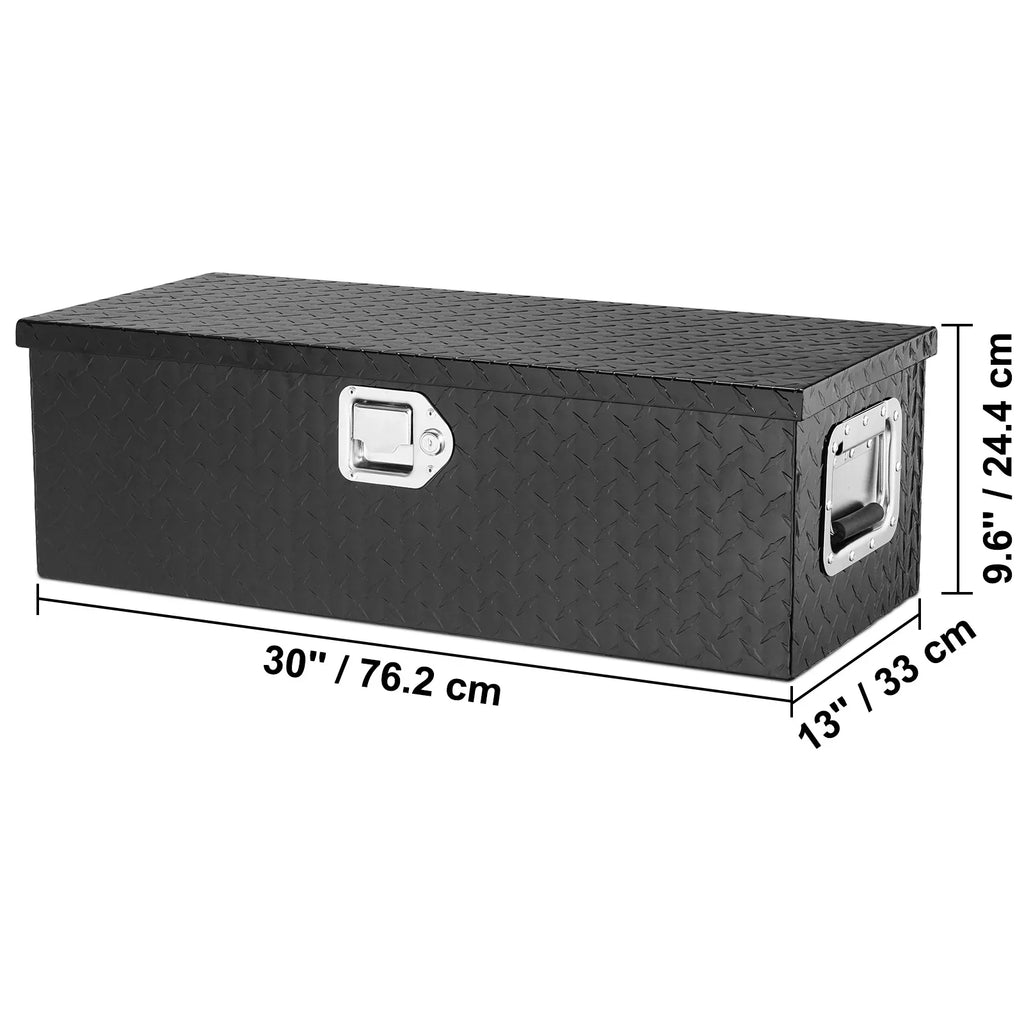 SKYSHALO 30"x13"x9.6" Heavy Duty Aluminum Bar Tool Box for Pickup Truck Bed