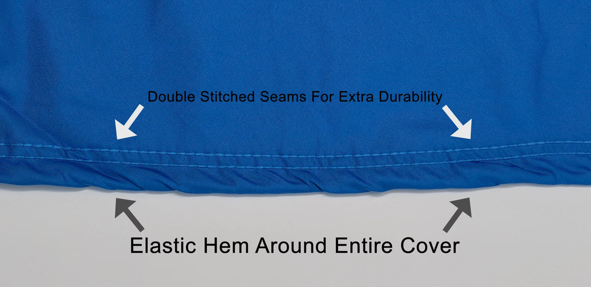 Weatherproof Jet Ski Cover For YAMAHA GP 800R 2001-2005 - BLUE / Black Color - All Weather - Trailerable - Protects from Rain, Sun, UV Rays, And More! Includes Trailer Straps And Storage Bag