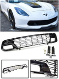 Extreme Online Store Replacement for 2014-2019 Chevrolet Corvette C7 All Models | GM Factory Z06 Style Painted Carbon Flash Metallic Front Bumper Lower Grille Cover (with Front Camera Bracket)