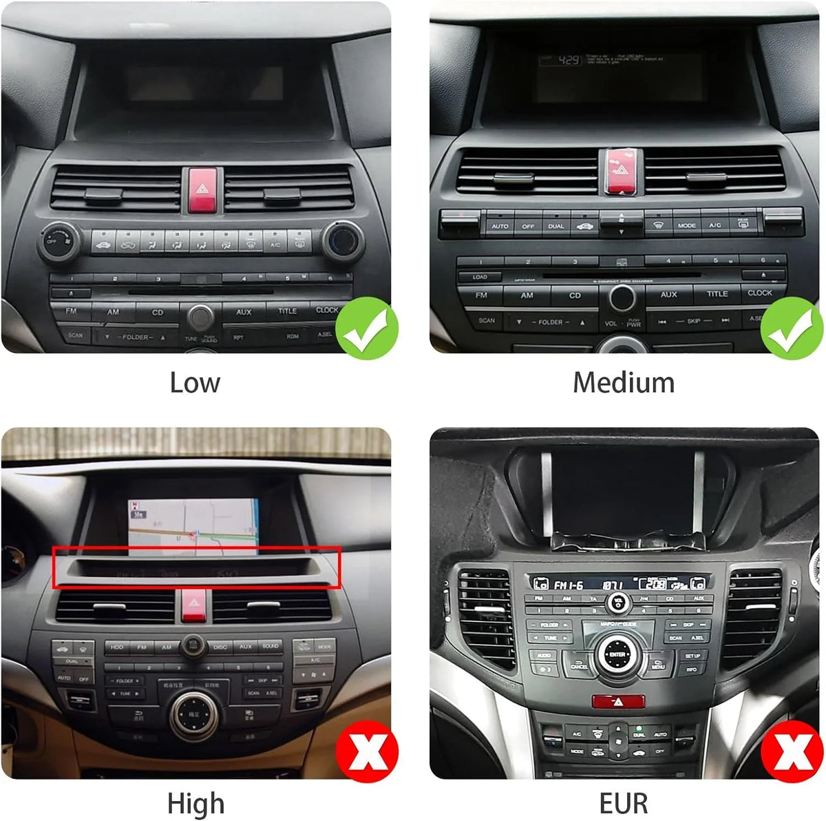 THONZER 2+32G 10.1 inches Android 10 Double Din Car Stereo for Honda Accord 8th 2008 2009 2010 2011 IPS Monitor Display Car Radio with Carplay & Android Auto Support Backup Camera GPS Navi FM BT