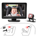 Car Back Seat Camera, EEEkit 12V Baby Car Mirror with 4.3-inch HD Display Night Vision, 120° Wide Crystal Clear View, Rear Facing Safety Car Seat Mirror Camera Observe the Baby's Every Move, Black