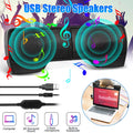 Stereo Sound Mini External USB Computer Speakers Notebook Tablet Clip-on Soundbar