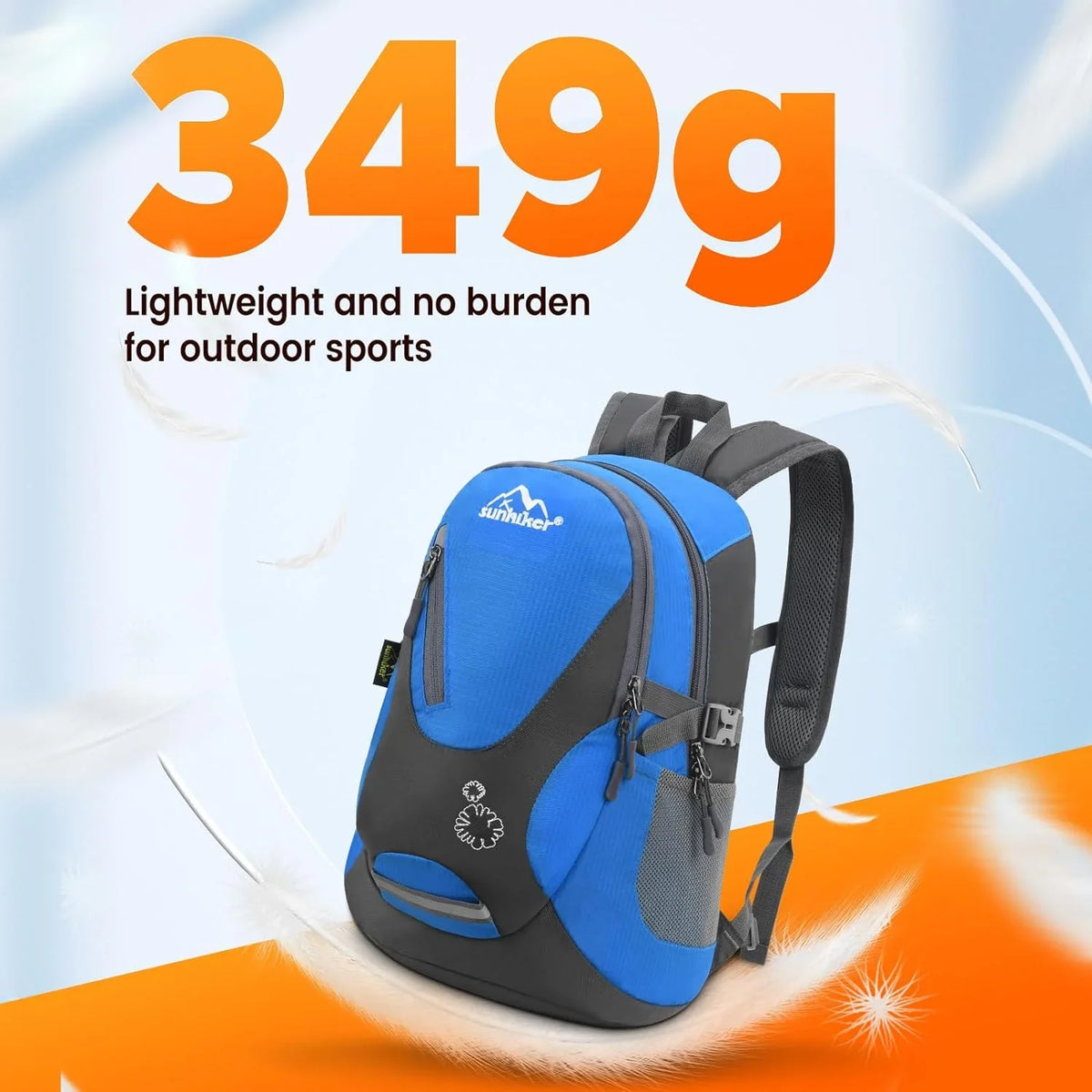 sunhiker Cycling Hiking Backpack Resistant Travel Backpack Lightweight SMALL Daypack M0714 Small Blue