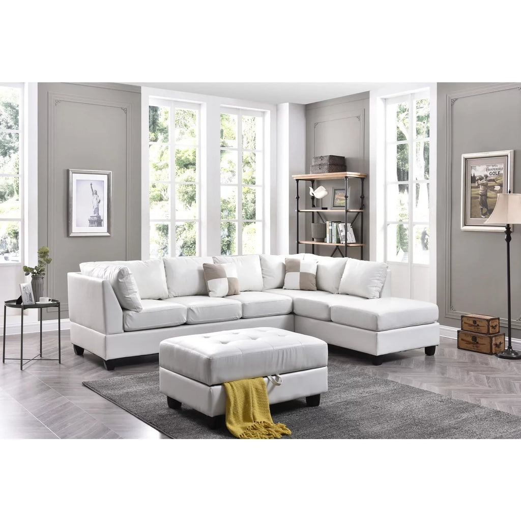 Homestock Antique Appeal G647B-SC Sectional ( 3 Boxes) ; white