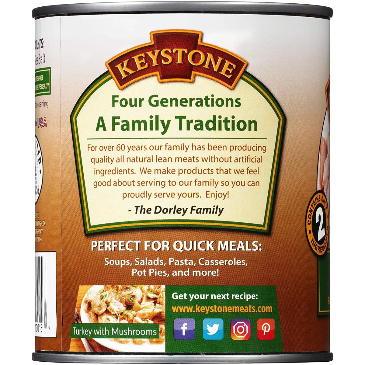 (6 Pack) Keystone All Natural Turkey 28 oz Can Emergency Survival Food For Camping Hiking and Backpacking Ready to Eat- Pack of 6 Cans