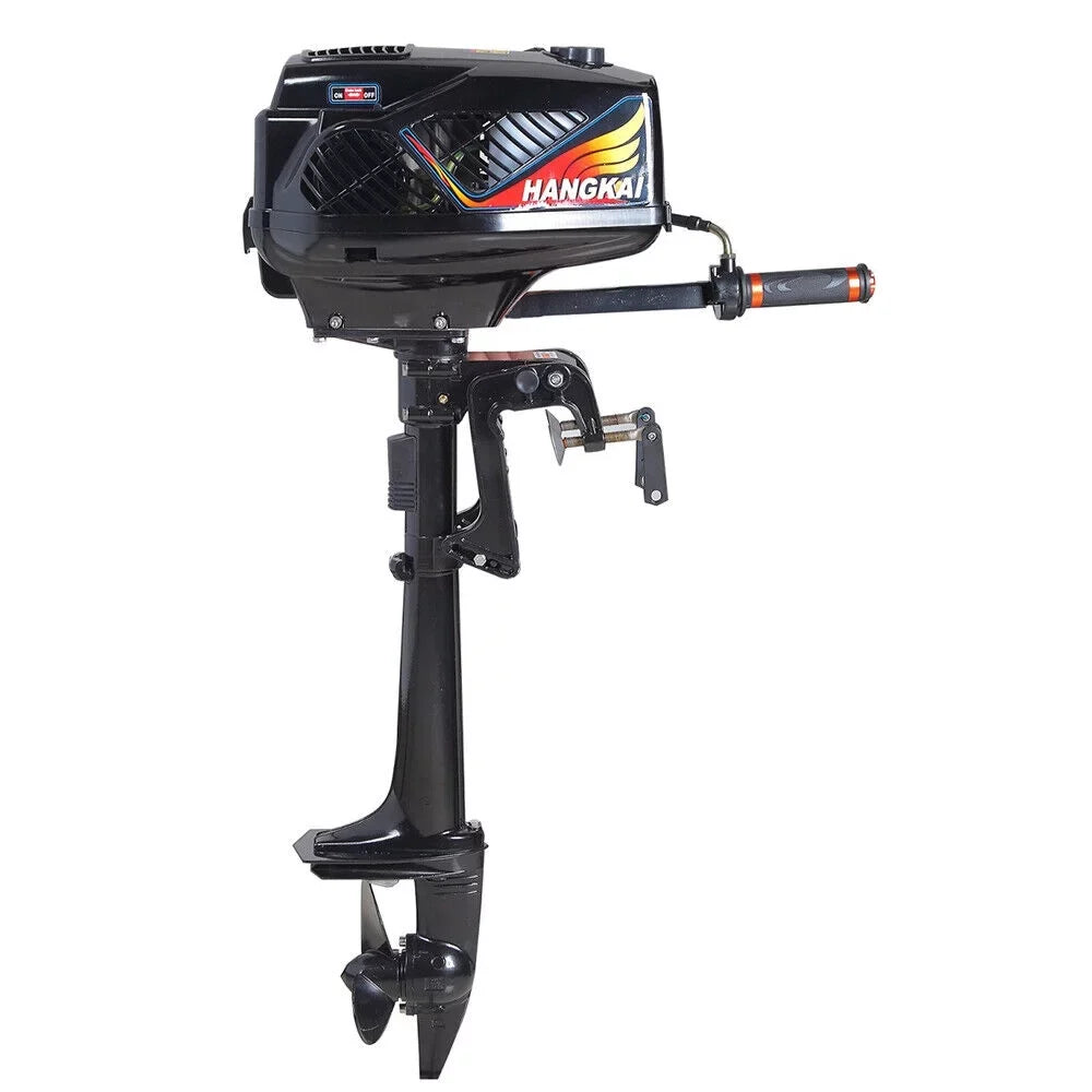 TOOL1SHOoo 3.6HP 2 Stroke Outboard Motor Fishng Boat Motor Engine Fluid Cooling Short Shaft