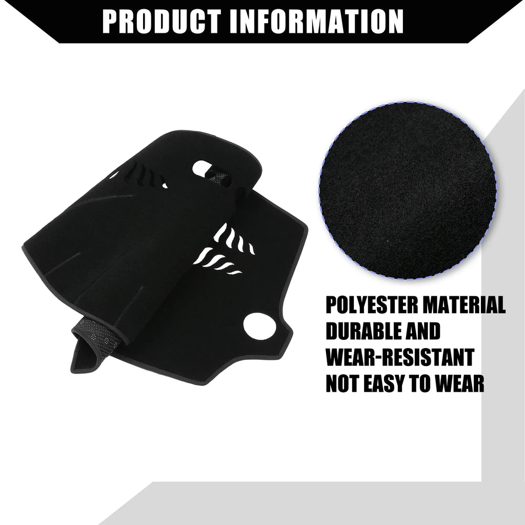 Unique Bargains Dash Cover for Audi Q7 2007-2015 Center Console Dashboard Cover Non-Slip Polyester Black 1 Pcs