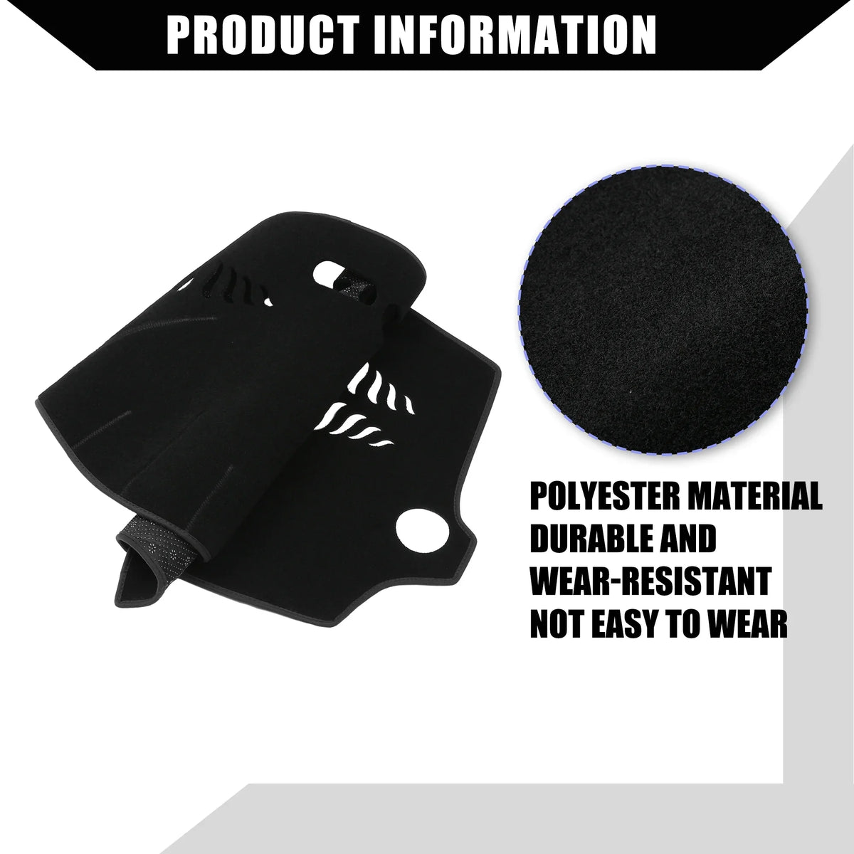 Unique Bargains Dash Cover for Audi Q7 2007-2015 Center Console Dashboard Cover Non-Slip Polyester Black 1 Pcs