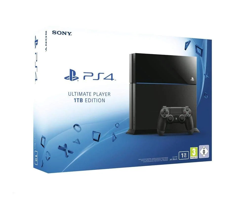 PlayStation 4 500GB Only Black Gaming Console with HDMI Cable BOLT AXTION Bundle Second-hand