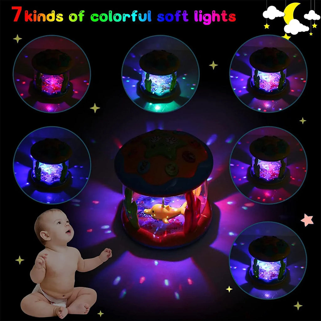 Baby Toys 6-12 Months, Ocean Projector Light Up Toys Musical Baby Toys for 12-24 Months Crawling Learning Tummy Time Infant Toys for 1 2 3 Year Old Toddlers Boys Girls Gifts