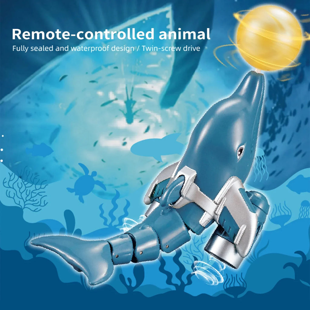 Remote boat,Dolphin Toy Boat Demo Head Ball Remote Boat Toy Kids Demo Head Animal Boat Remote Fluid Boat Liquid Rotation /one And With Liquid Click Animal Boat Rotation /one