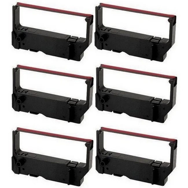 PrinterDash Compatible Replacement for Star-Micronics MP-200 Series/MP-235/MP-242/MP-292/MP-512/SP-200 Series/SP-212/SP-242/SP-500/SP-2000 Black/Red P.O.S. Printer Ribbons (6/PK) (STR011060)