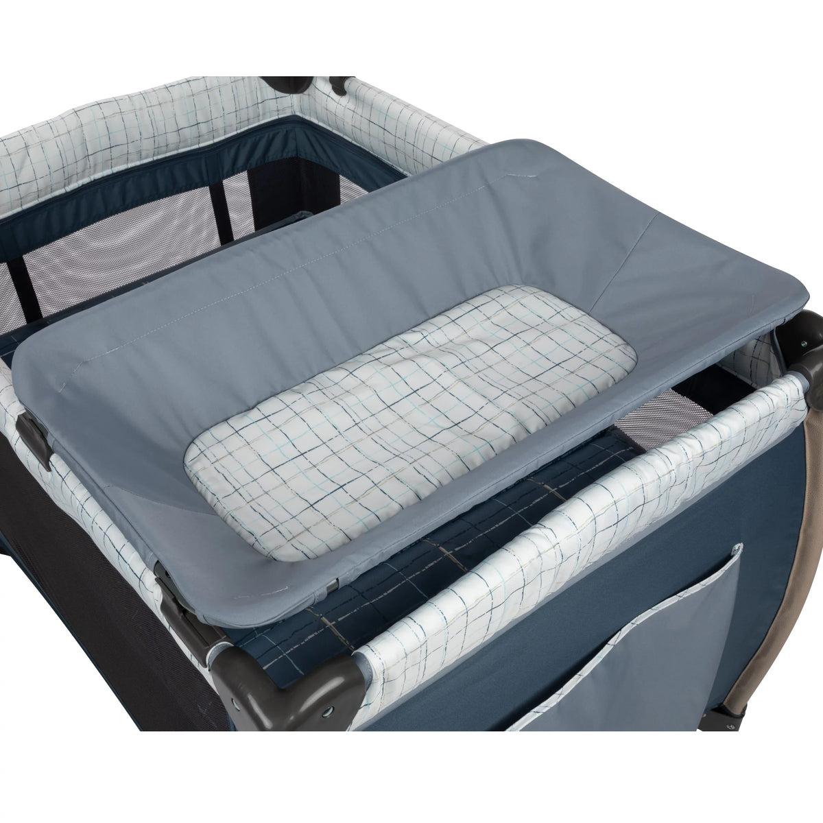 Monbebe Willow Rocking Play Yard with Full Size Bassinet; Plaid