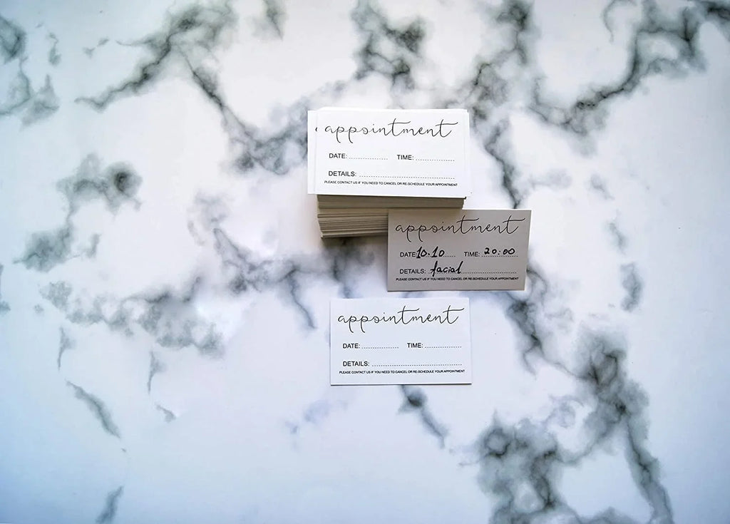 RXBC2011 Appointment Reminder Cards (Pack of 100) for Beauty Makeup Hair Nail Salon Barber Shop Restaurants Therapist Pack of 100