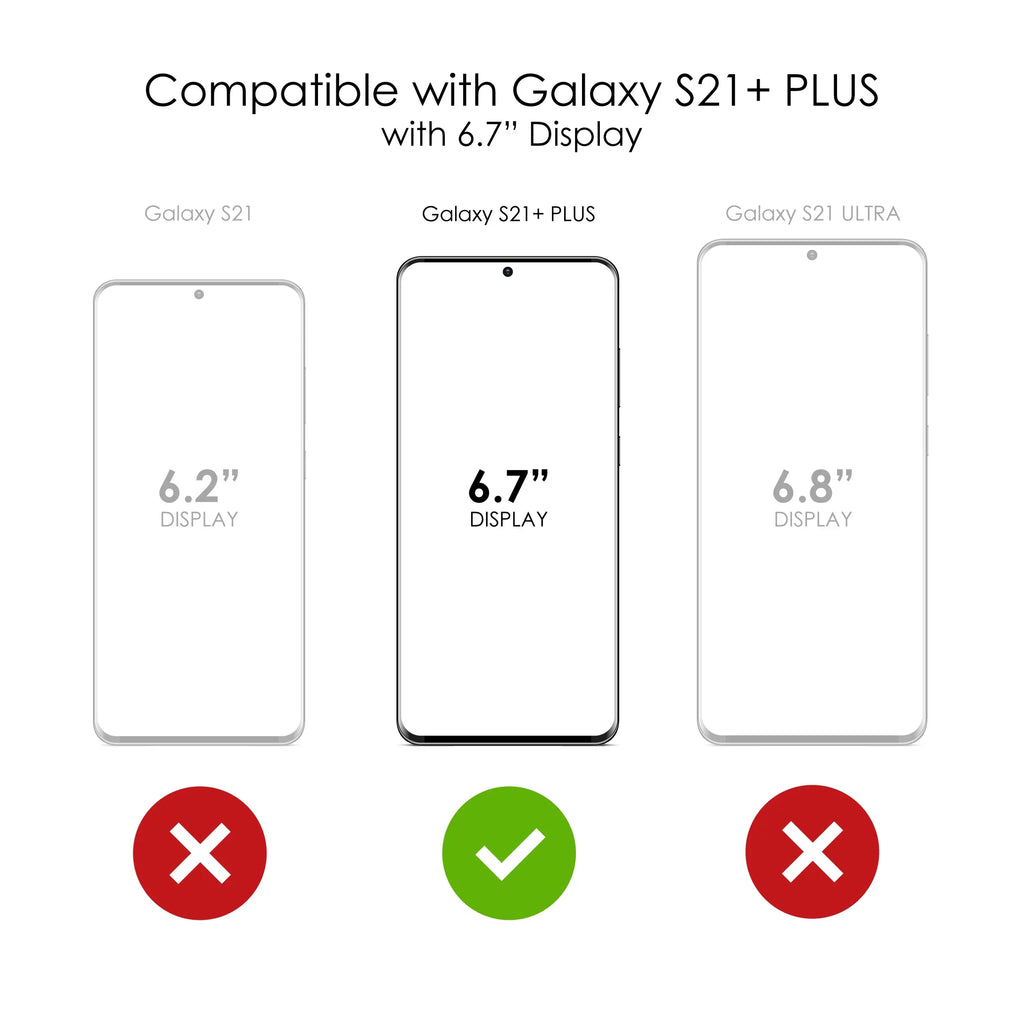 DistinctInk Clear Shockproof Hybrid Case for Galaxy S21+ PLUS 5G (6.7" Monitor - TPU Bumper Acrylic Back Tempered Glass Monitor Protector - Real Girls Go Scuba Diving