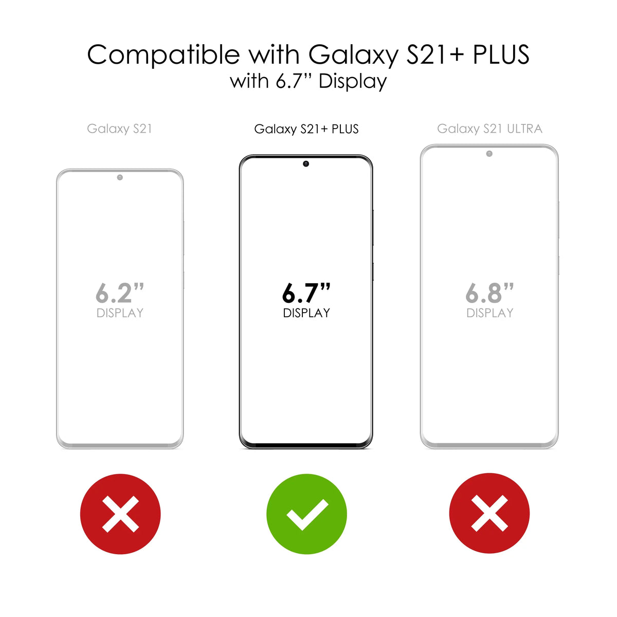 DistinctInk Clear Shockproof Hybrid Case for Galaxy S21+ PLUS 5G (6.7" Monitor - TPU Bumper Acrylic Back Tempered Glass Monitor Protector - Real Girls Go Scuba Diving