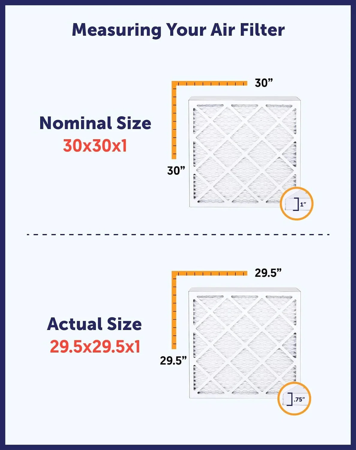 Filter King 18x18.5x1a Air Filter | 4-PACK | MERV 8 HVAC Pleated A/C Furnace Filters | MADE IN USA | Actual Size: 18 x 18.5 x .75"