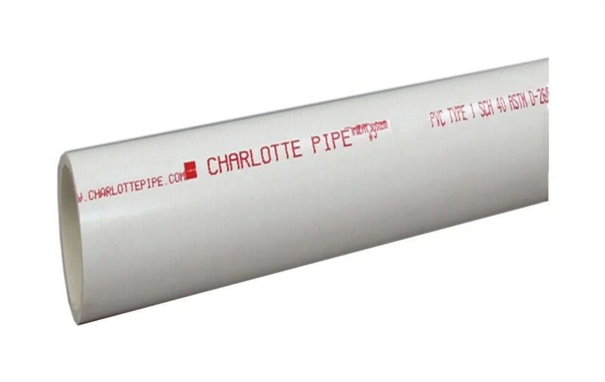 Charlotte Channel PVC DWV Channel 4 in. Dia. x 10 ft. L Plain End Schedule 40 220 psi - Case Of: 1