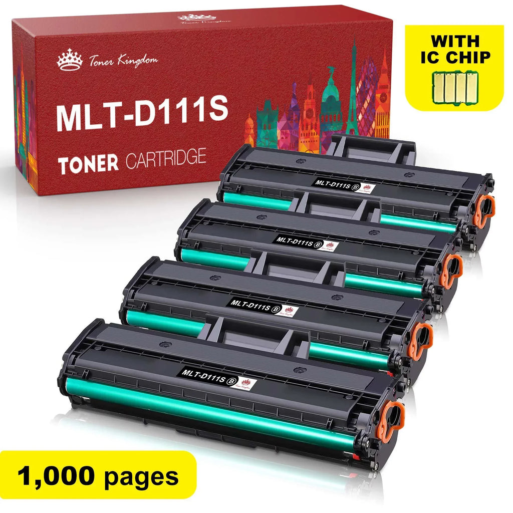 4-Pack MLT-D111S Compatible Toner Cartridge for MLT-D111S 111S High Yield Xpress SLM2020W M2022W M2070FW M2024 M2026W Printer (Black)
