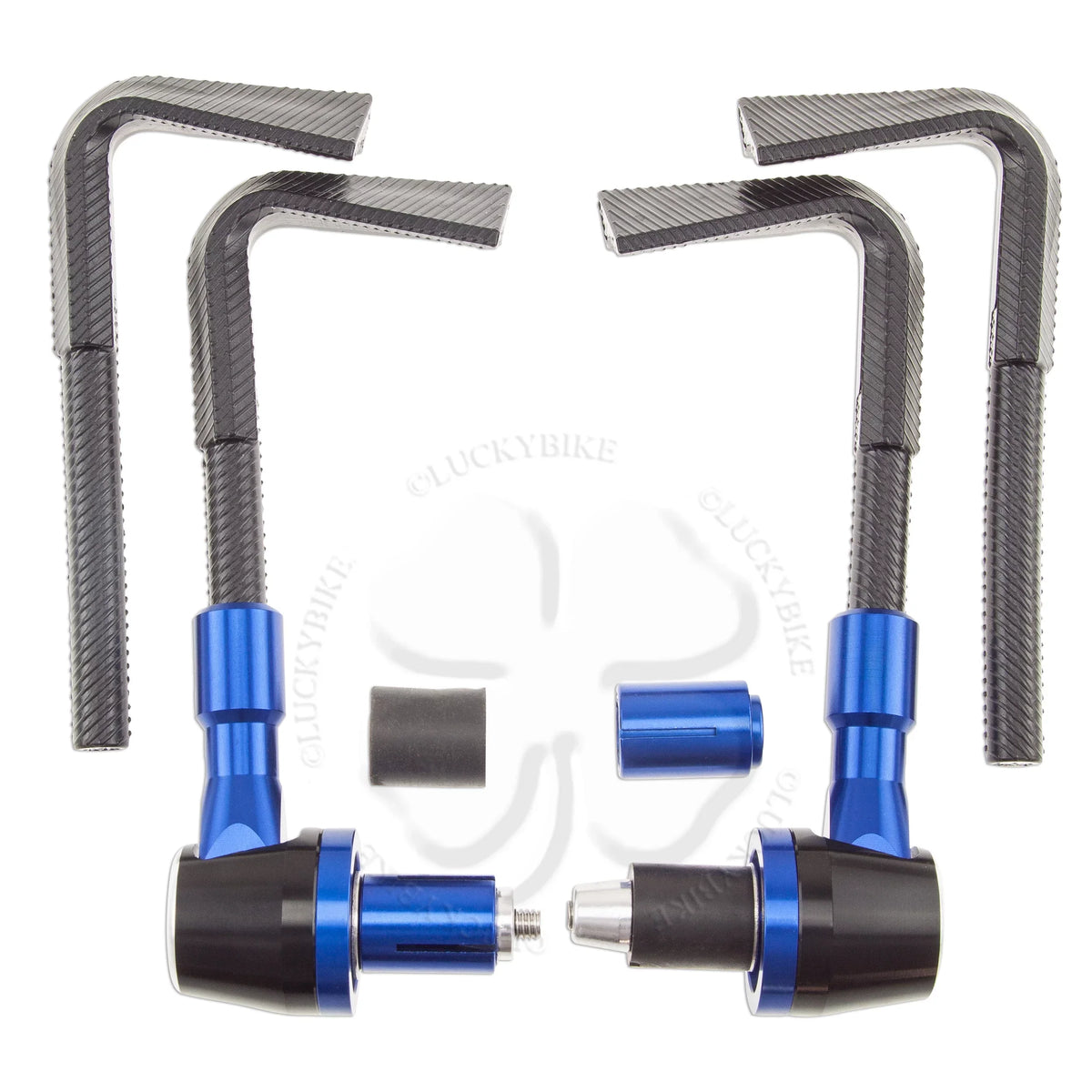 Blue Lever Guard 7/8" & 6mm CNC Race Universal Hand Block PVC Bar End