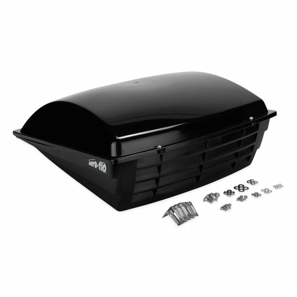 Camco Aero-Flo Roof Vent Cover, Mounts to Existing 14” x 14” Roof Vents | Black Plastic (40711)