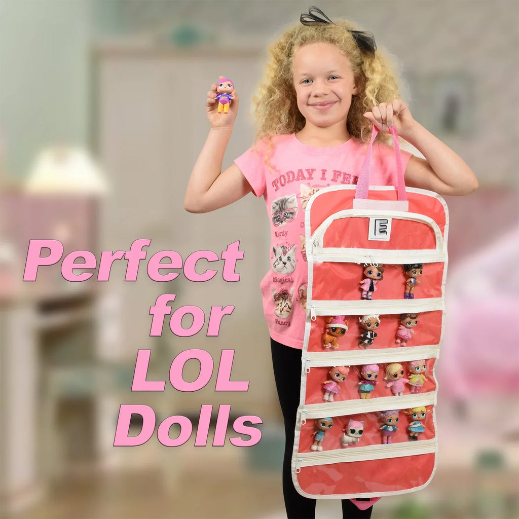 EASYVIEW Toy Storage Organizer Case Compatible LOL Doll Bundle (2-items)