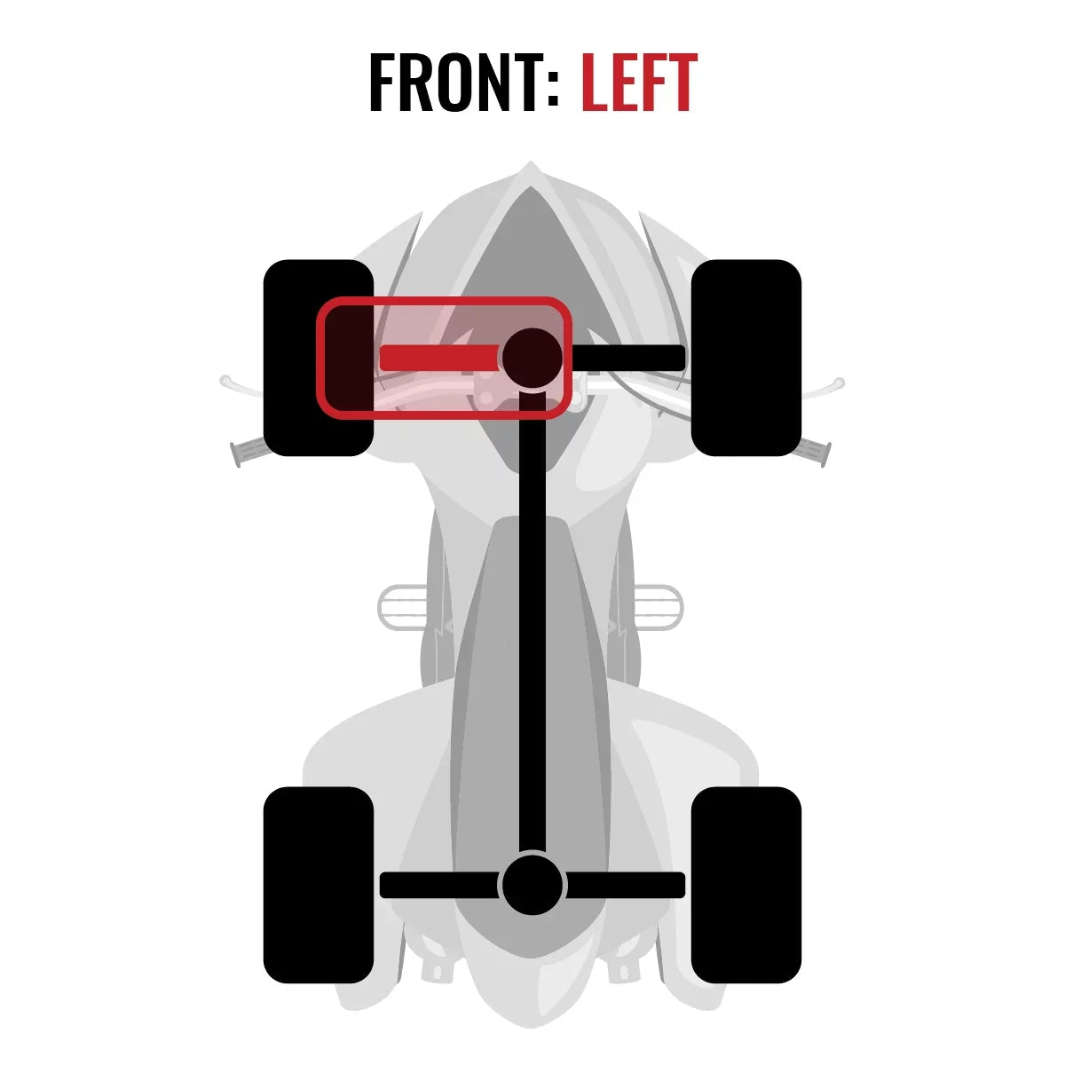 Sixity XT Front Left Axle compatible with Can-Am Commander 1000 2015 - MAX 1000 DPS XT 4X4