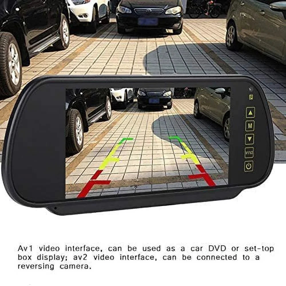 Bileeko Car Rear View Mirror 7 Inch LCD Vehicle Monitor Display for Parking