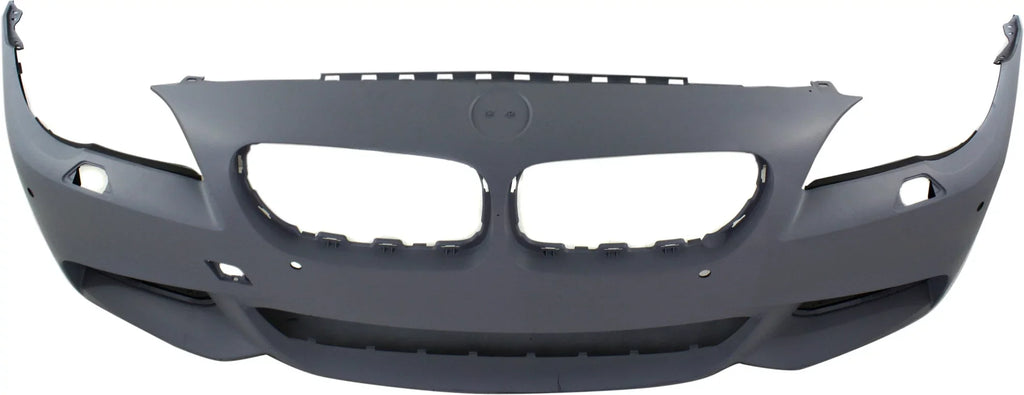 Front BUMPER COVER Compatible For BMW 5-Series 2011-2013 Primed with M Pkg with PDC Sensor Holes with Side View Camera Sedan