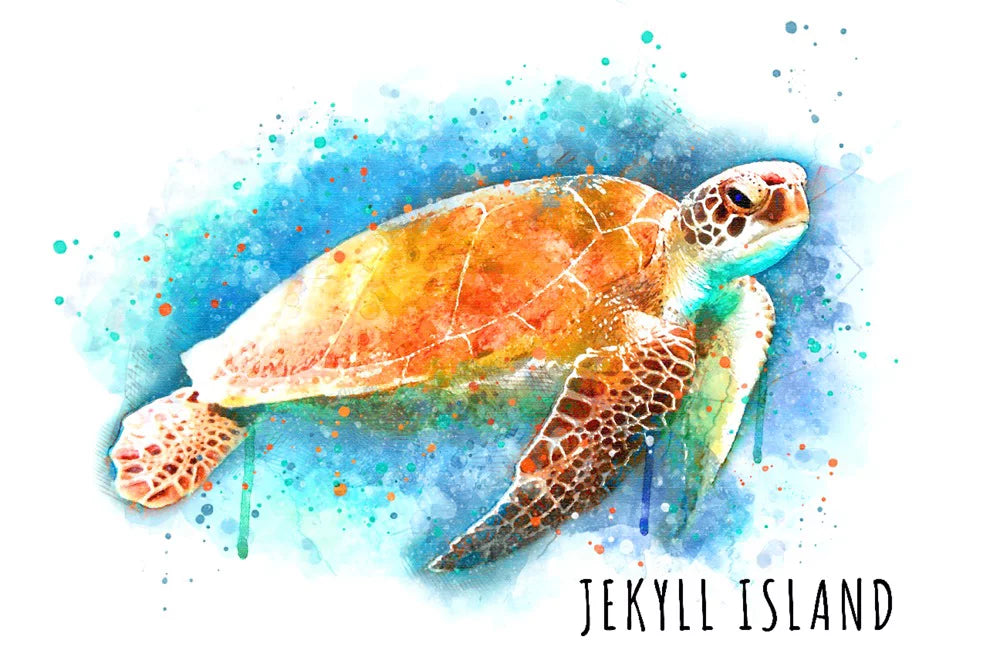 Jekyll Island, Georgia, Sea Turtle, Liquid (19x27 inches, Premium 500 Piece Jigsaw Puzzle for Adults and Family, Made in USA)
