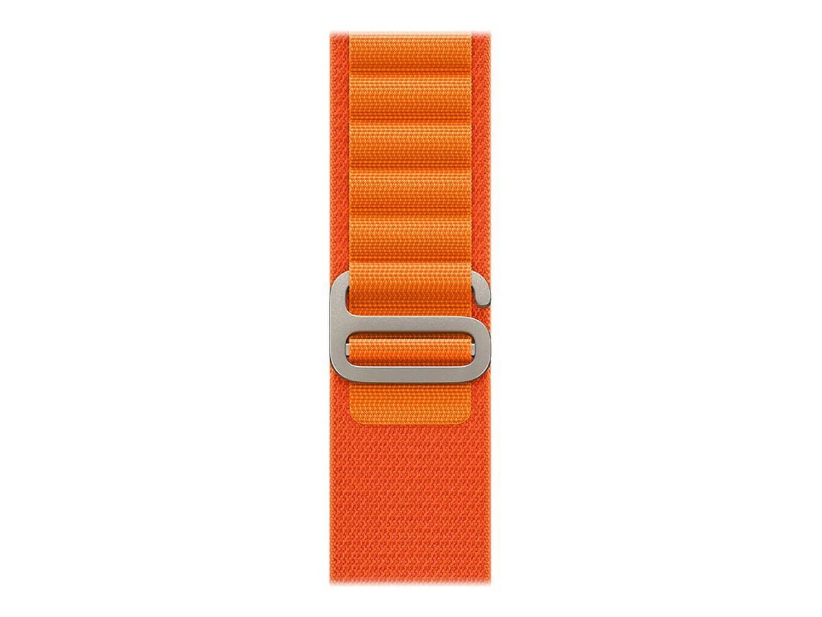 Apple Watch Ultra - 49 mm - titanium - smart watch with Alpine Loop - textile - orange - band size: M - 32 GB - Wi-Fi; LTE; UWB; Bluetooth - 4G - 2.16 oz
