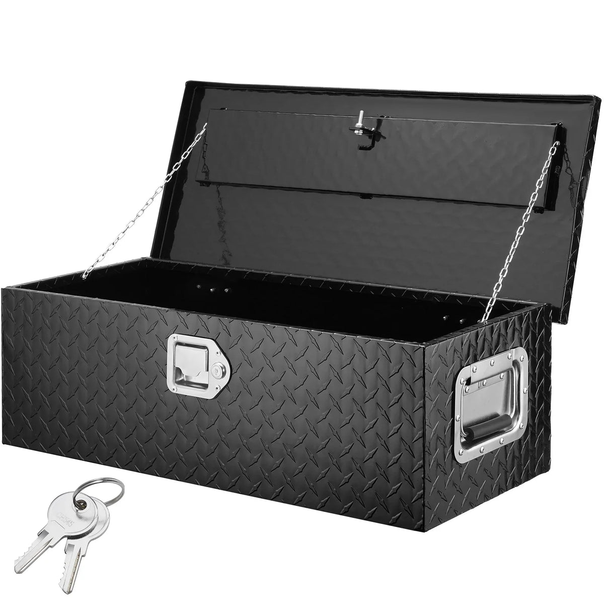 SKYSHALO 30"x13"x9.6" Heavy Duty Aluminum Bar Tool Box for Pickup Truck Bed