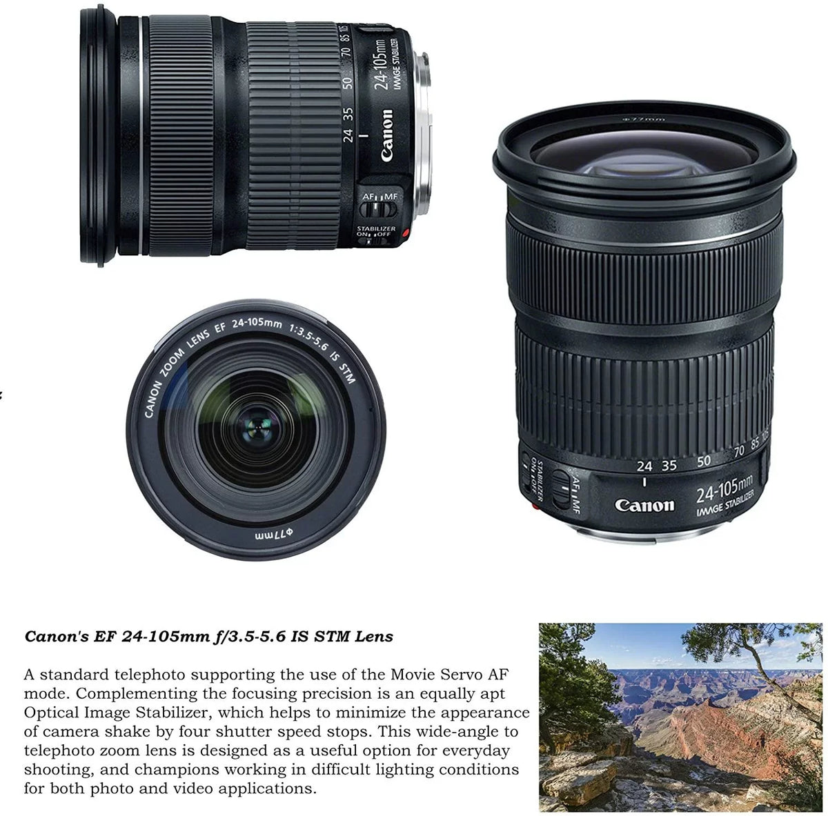 EOS 5d Mark IV DSLR Camera Premium Video Creator Kit with 24-105mm STM Lens + Monitor Series Headphones + Video LED Light + 32gb Memory + Monopod + High End Accessory Bundle