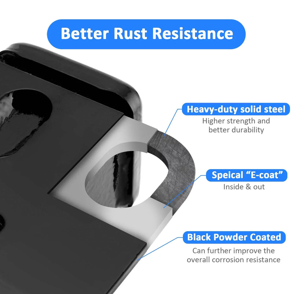 WEISEN - 2" Heavy Duty Rear Receiver Hitch for 2018-2022 Jeep Wrangler JL/JLU