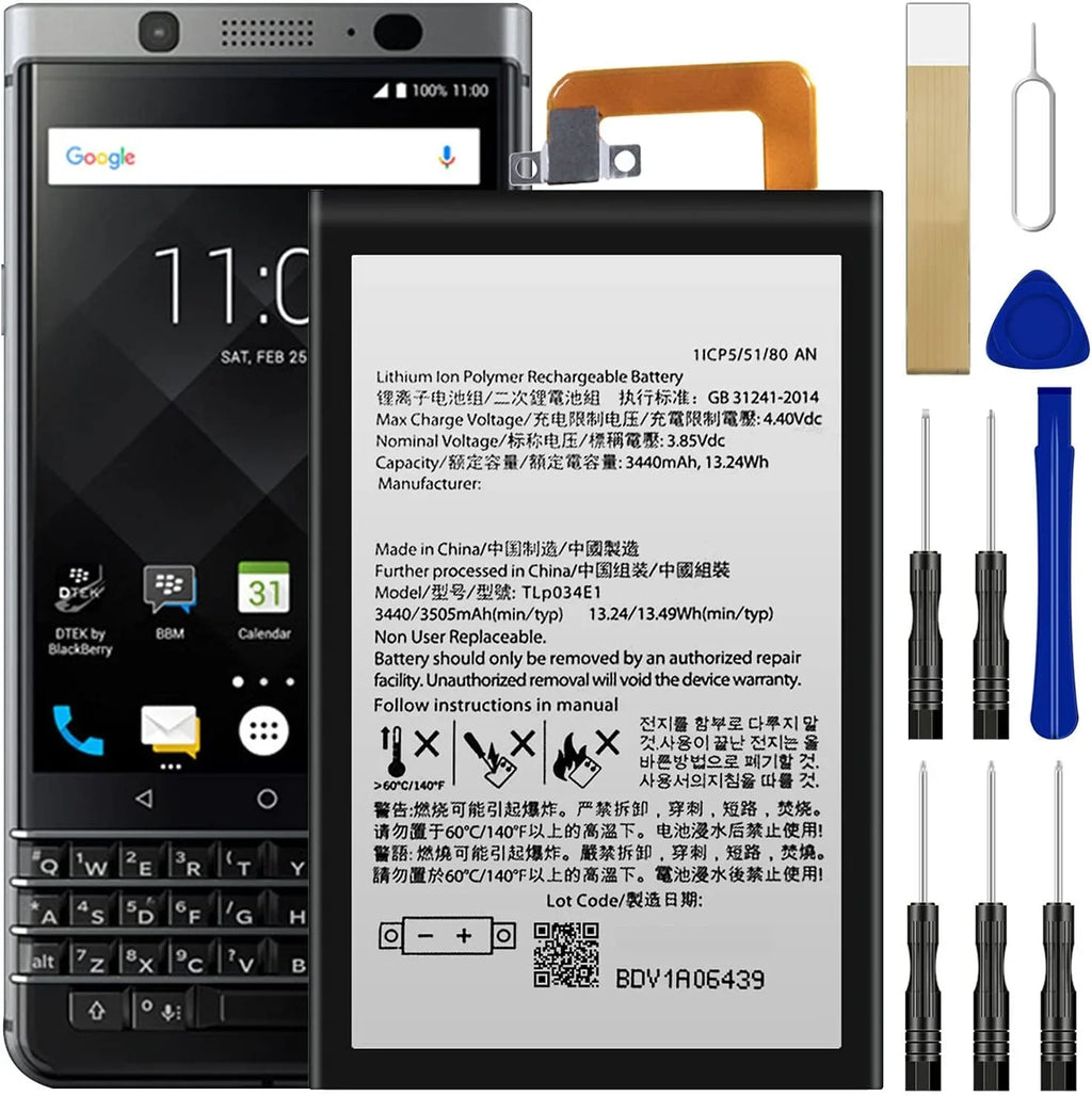Replacement y BAT-63108-003 Upgraded for BlackBerry Keyone BBB100-1 BBB100-2 BB100-7 BB100-5; BBB100-3 Sprint