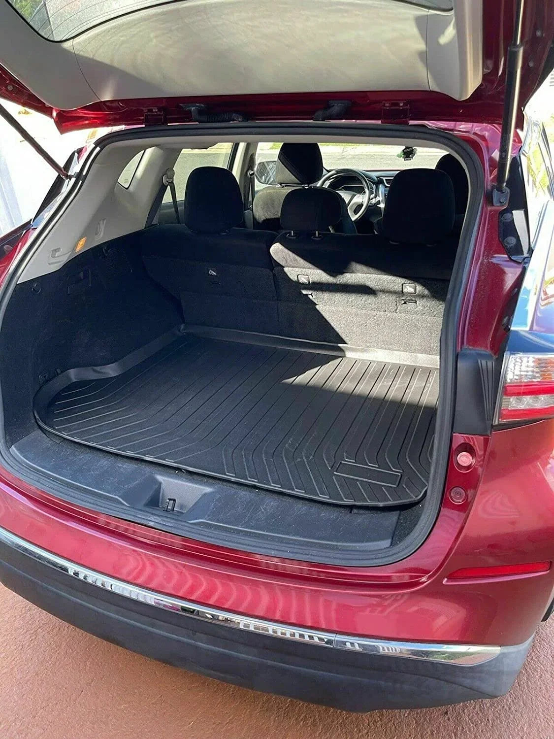 EACCESSORIES EA Cargo Liner – Trunk Mat for Nissan Murano 2015-2024 – Weather-Resistant Trunk Mats for Cars with Raised Lip – Non-Slip Car Trunk Mat Rubber – Easy to Install – Laser Pre-Cut Design