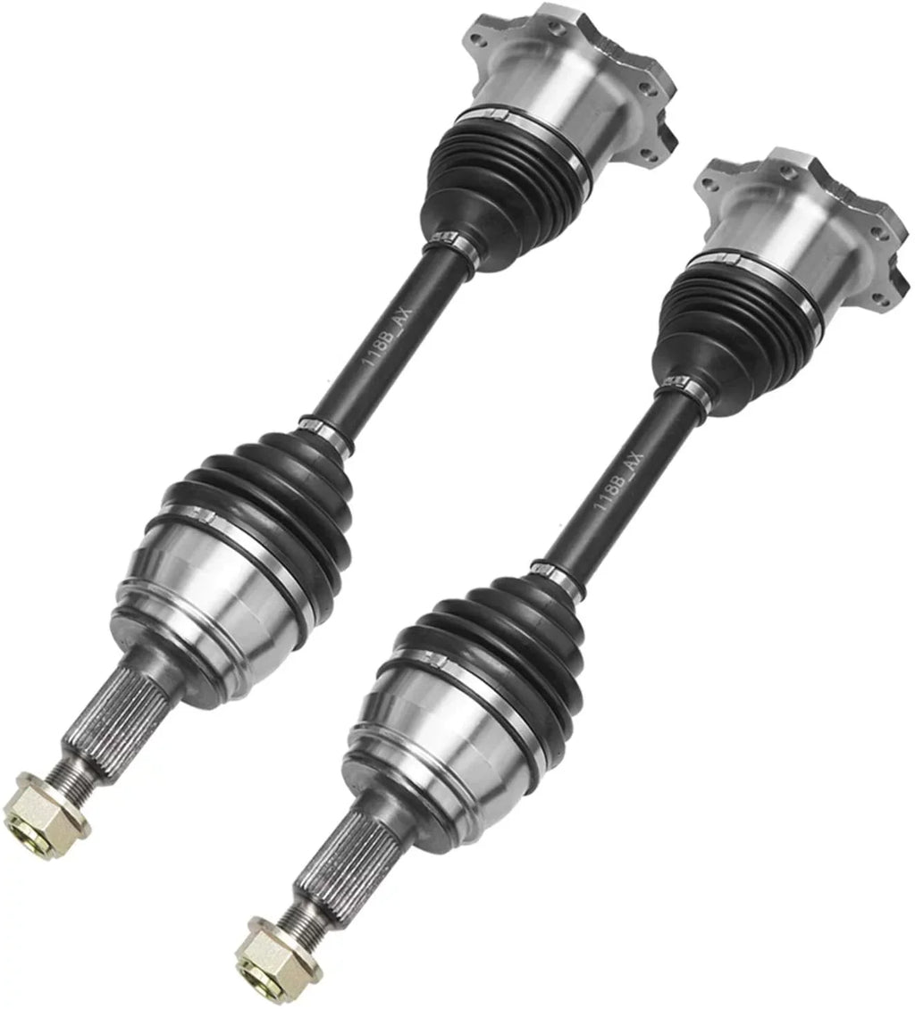 Detroit Axle - 4WD Front CV Axle Shafts for Chevy GMC Silverado Sierra Suburban Yukon XL 1500 Tahoe Avalanche Cadillac Escalade ESV EXT 6 Lugs CV Axle Shafts Assembly Pair Replacement