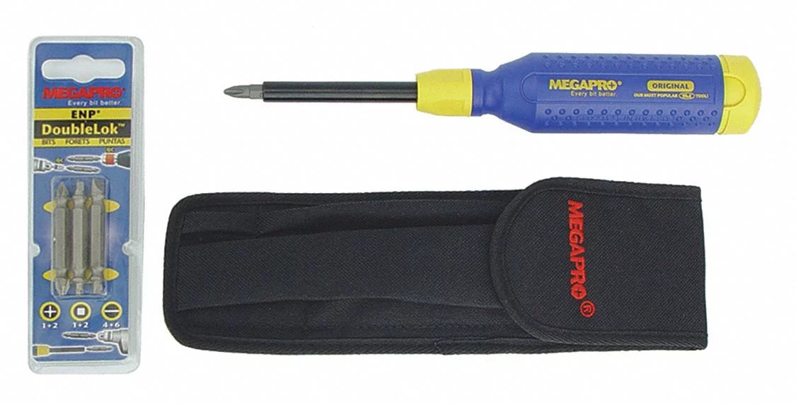 Megapro Multi-Bit Screwdriver; NumBits 6 6KIT4-B