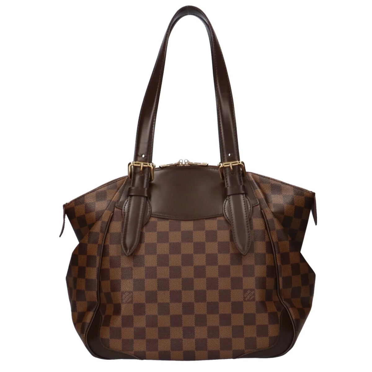 Authenticated Refurbished Louis Vuitton LOUIS VUITTON Verona MM Damier Shoulder Bag Canvas Brown Women's