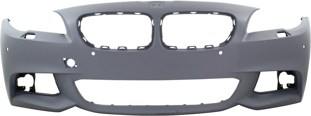 Front BUMPER COVER Compatible For BMW 5-Series 2011-2013 Primed with M Pkg with PDC Sensor Holes with Side View Camera Sedan