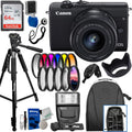 Ultimaxx Deluxe EOS M200 Mirrorless Camera w/ 15-45mm f/3.5-6.3 IS STM Lens Bundle - Includes: 64GB Ultra Memory Card, Digital Flash with Bracket & Much More