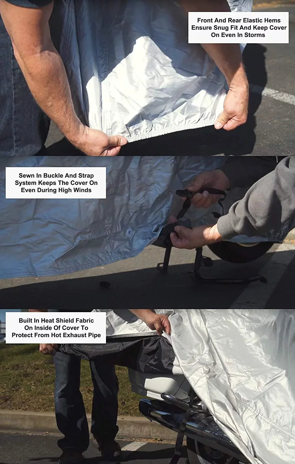 Weatherproof Motorcycle Cover Compatible With 2016 Beta Evo 300 - Outdoor & Indoor - Protect From Rain Fluid Snow, Sun - Built In Reinforced Securing Straps - Tough Material - Free Storage Bag