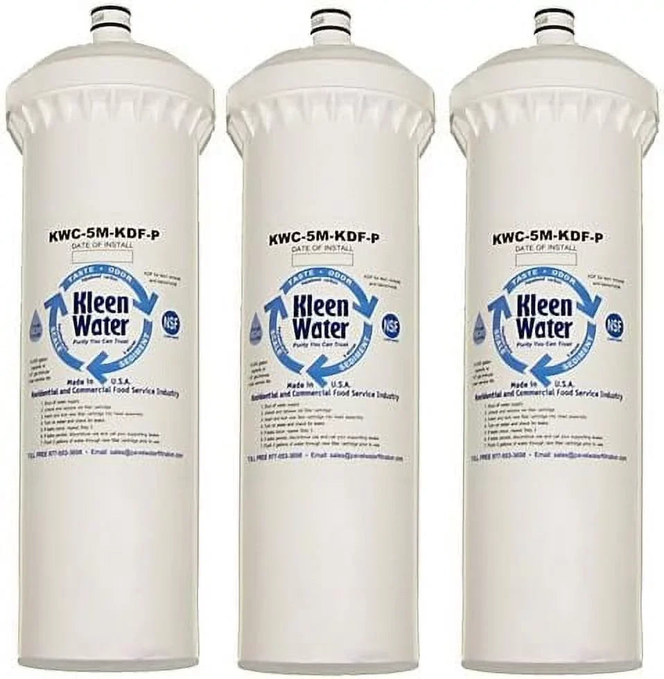 replacement carbon filter cartridge; compatible with cuno aqua-pure cfs8112-s; polyphosphate scale inhibitor; made in usa; set of 3